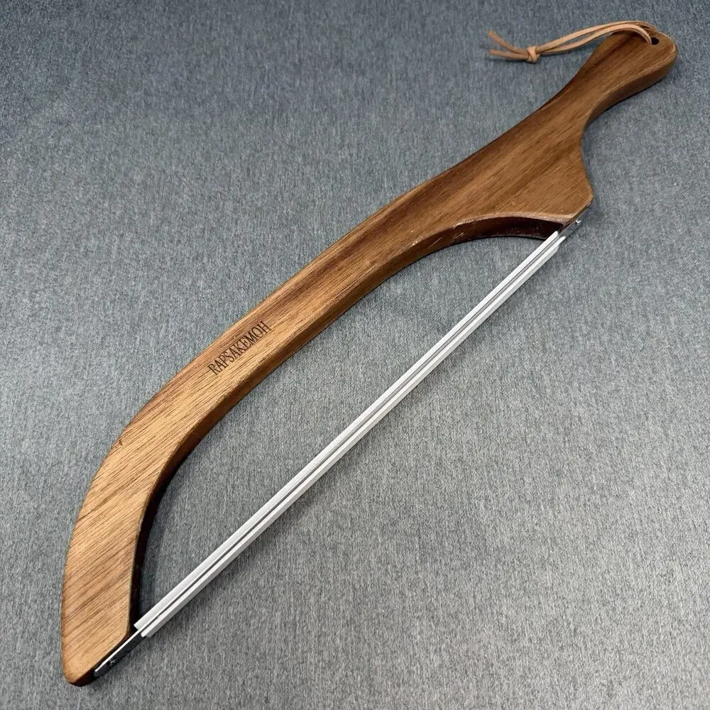 Handcrafted Fiddle Bow Bread Knife Wood Sourdough Slicer 11